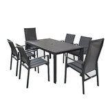 Supremo Livorno 6 Seat 160x90cm Rectangular Dining Set (2 Recliners)