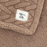 Herringbone Sherpa Throw Taupe 1400x1800mm