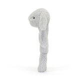Jellycat Bashful Silver Bunny Ring Rattle 18cm