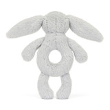 Jellycat Bashful Silver Bunny Ring Rattle 18cm