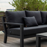 LIFE Timber Corner Sofa Set – Lava Frame & All-Weather Cushions