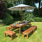 Charles Taylor Knights Rectangular Table Set - 10 Seater HB300HD