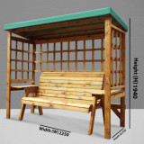 Charles Taylor Wentworth 3 Seater Arbour - Green HB145GHD