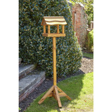 Tom Chambers Bird Table with Wood Roof - Bird Inn