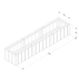 Forest Garden Low Level Lapline Planter- Long