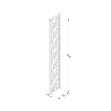 Forest Garden Grey Painted Lattice - 180 x 30cm- Pack of 4