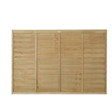 Forest Garden 6ft x 4ft (1.83m x 1.22m) Pressure Treated Superlap Fence Panel - Pack of 4