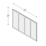 Forest Garden 6ft x 4ft (1.83m x 1.22m) Pressure Treated Superlap Fence Panel - Pack of 4