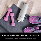 Ninja Thirsti 700ml Travel Bottle Steam White