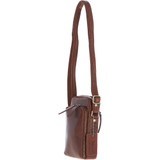 Small Leather Body Bag - Chesnut