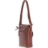 Medium Leather Body Bag - Chesnut