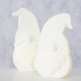 Snorga White Gnome Santa LED Set of 2 24 cm