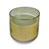 Coloured Glass Candle Holder Assorted Colours (Red, Green and Brown) - 15cm