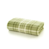Snuggle Touch Throw Green Check 140 x 180 cm