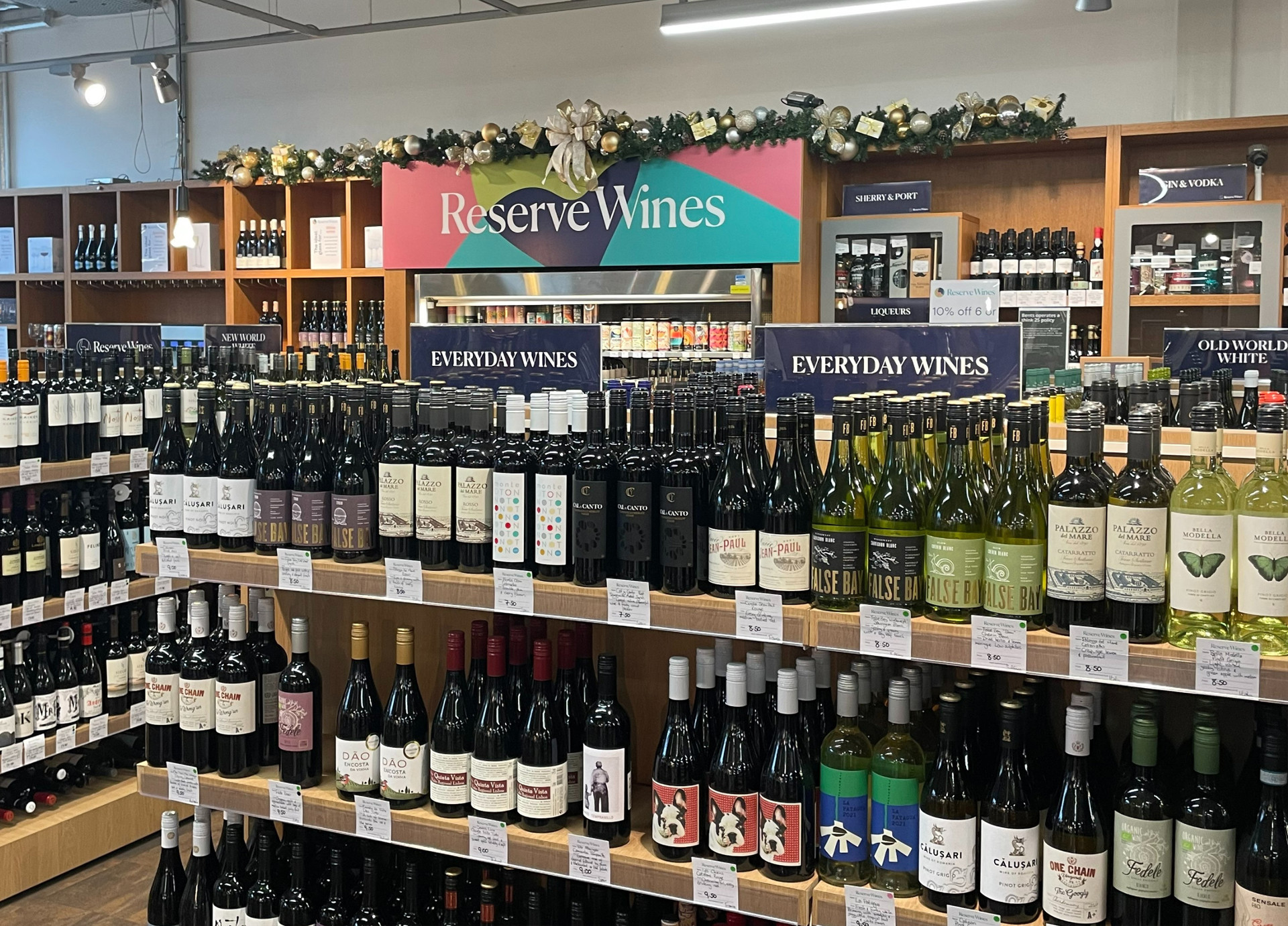Reserve Wines storefront inside Bents