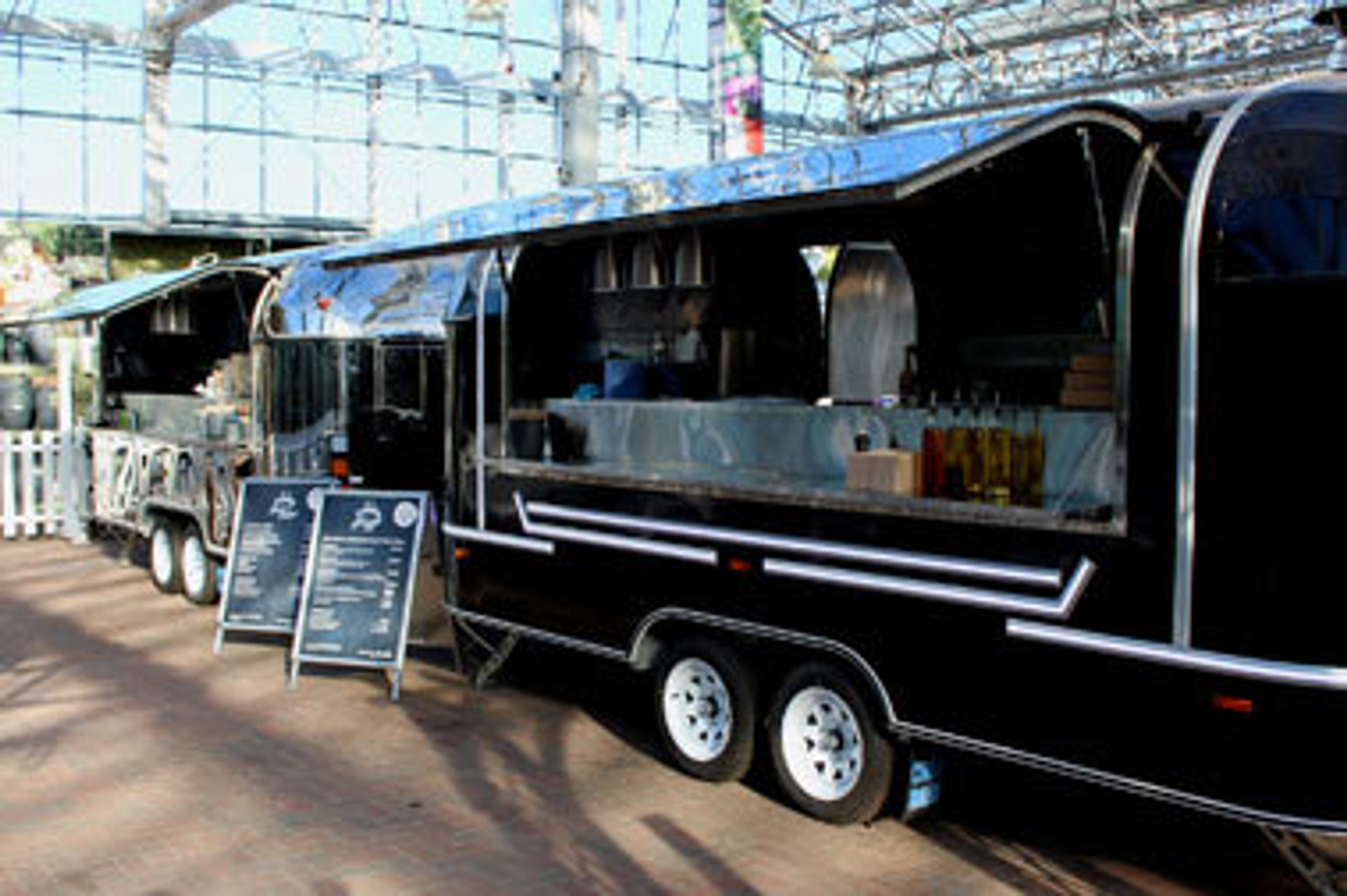 Airstream fish and chips van and artisan pizza van