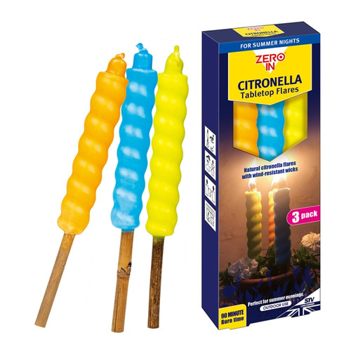 Table Top Citronella Flares - 3 pack