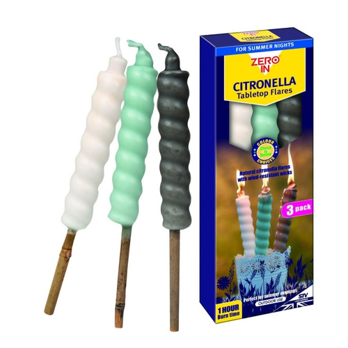 Table Top Citronella Flares - 3 pack - Close to Home