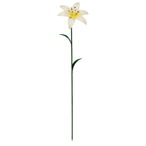 White Stargazer Lily Flower Stake
