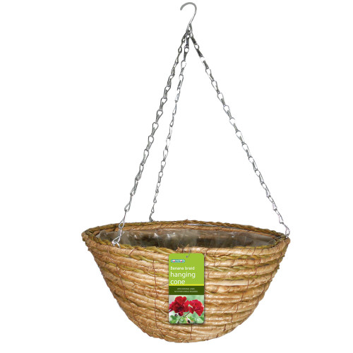 35cm (14") Two Tone Rope Hanging Basket