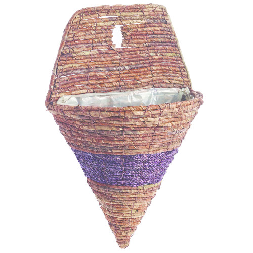 Banana Leaf & Purple Braid Wall Torch 30cm