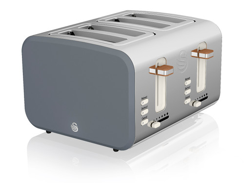 Swan - Nordic 4 Slice Toaster 1500W - Grey