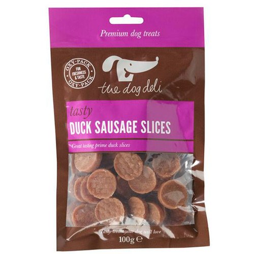 The Dog Deli Duck Sausage Slices 100g