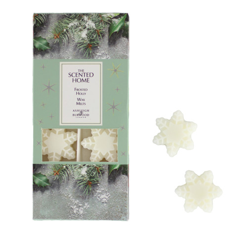 SH Frosted Holly Snowflake Shaped Wax Melts