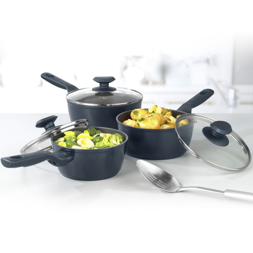 Progress 3 piece AeroTech Saucepan Set