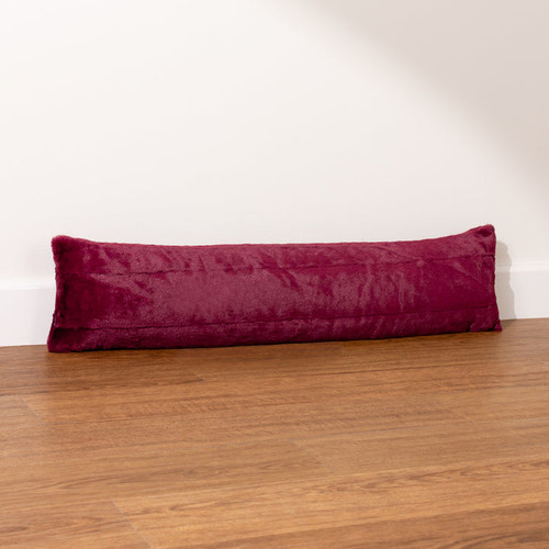Empress Faux Fur Draught Excluder Ruby 92 x 23 cm