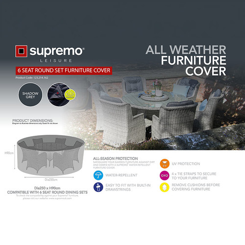 Supremo 6 Seat Round Furniture Cover