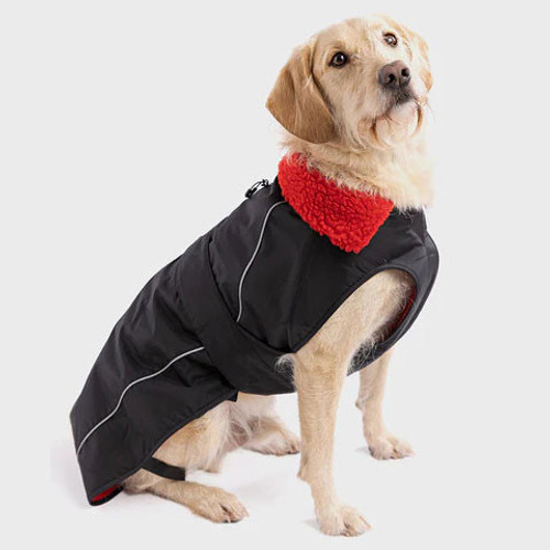 dryrobe® Dog Waterproof Dog Jacket Black/Red