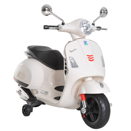 Electric 3 Wheeled Scooter White 6V Ride On