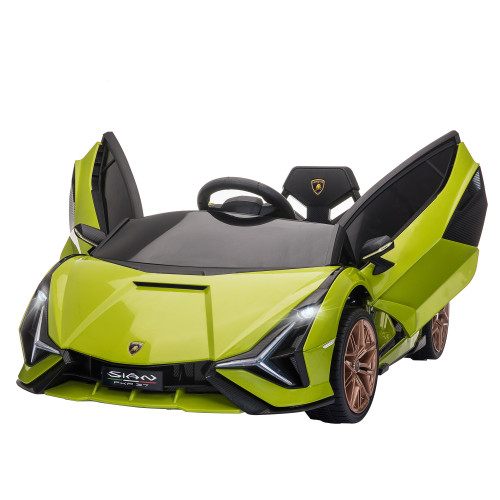 Lamborghini Sian Green 12V Electric Ride On Car