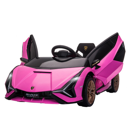 Lamborghini Sian Pink 12V Electric Ride On Car