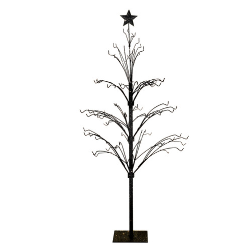 Black Glitter Metal Halloween Tree – Medium