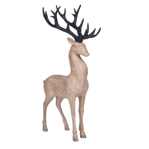 Woodgrain Standing Deer 17.75"