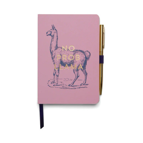Designworks Vintage Sass Notebook & Pen - No Prob Llama