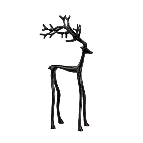 Mehrotra Black Reindeer Ornament - 39cm