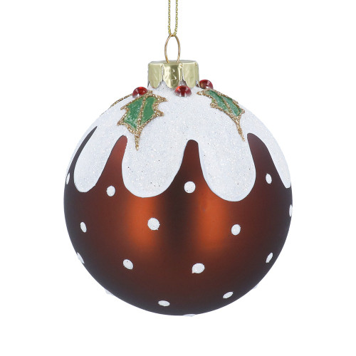 Christmas Pudding Bauble - 8cm
