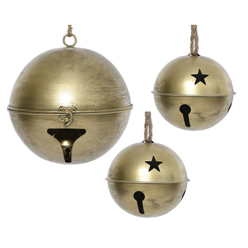 Gold Bell Christmas Tree Decoration - 14cm