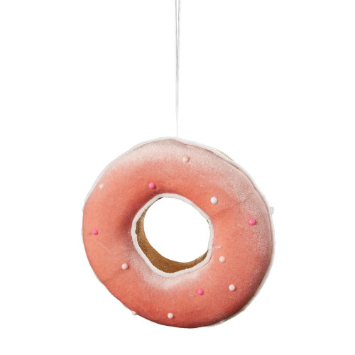 Pink Ring Doughnut Christmas Tree Decoration - 17.5cm