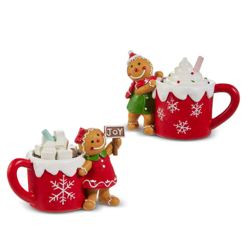 Hot Cocoa Gingerbread Christmas Tree Decoration - 5.5"