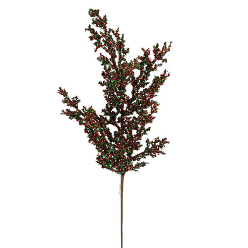 Red & Green Glitter Berry Spray - 29"