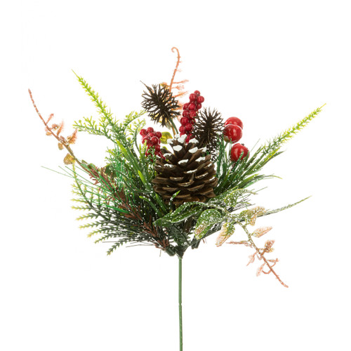 Mixed Pine And Fern Pick - 18cm