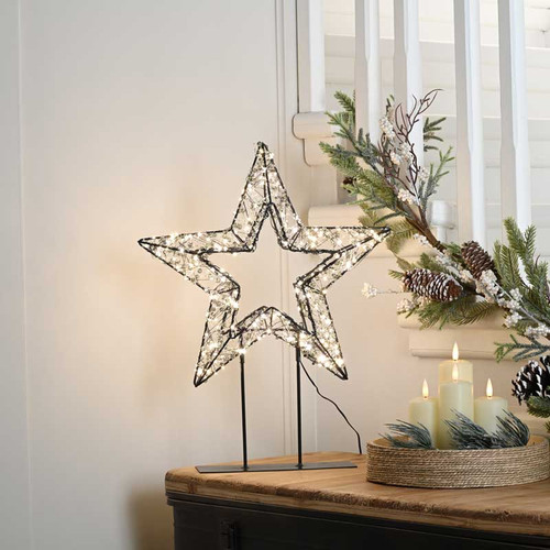 Festive Jeweldrop Star on Base - 45cm