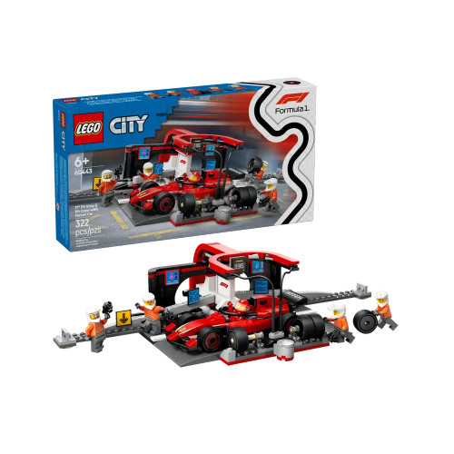 LEGO F1® Pit Stop & Pit Crew with Ferrari Car (60443)