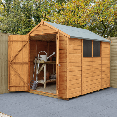 Forest Shiplap Dip Treated 8x6 Apex Shed - Double Door