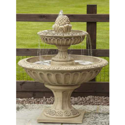 Border Stoneware 2 Tier Pineapple Self-contained Water Feature