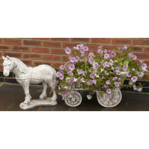 Border Stoneware Horse And Old Hay Cart